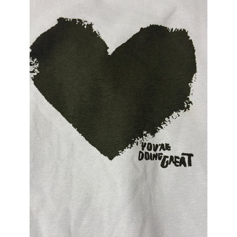 Maeve Lavender Heart Graphic Sweatshirt "You're Doing Great" Women's L
